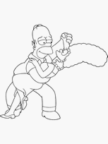 coloriage homer et marg simpson dansent une valse